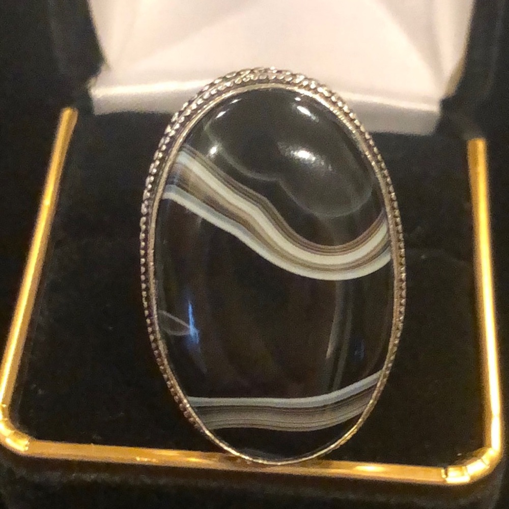Botswana Agate Silver Ring - image 2